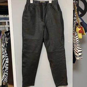 Vintage Black leather pants.